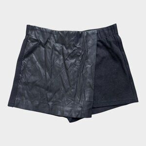 BLQ Basiq faux leather black skort - 0/ XS